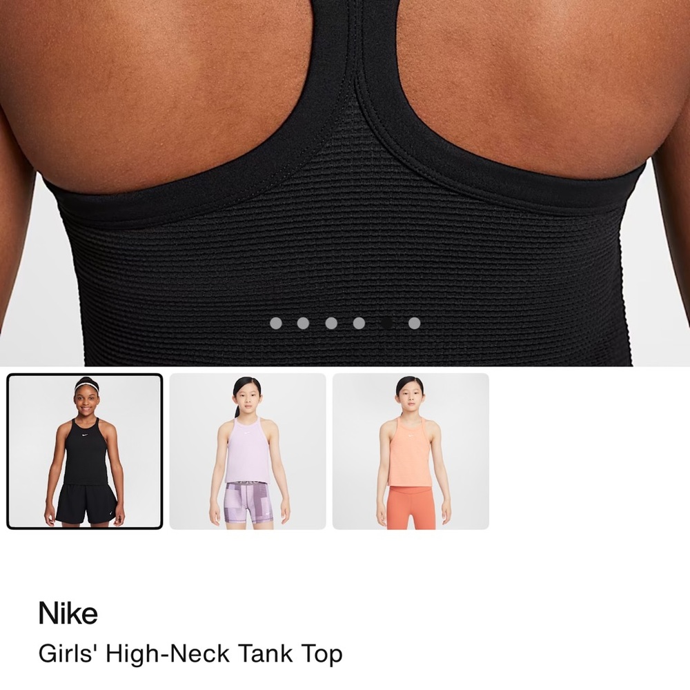 TWO Girl’s Size Large 10/12 Nike Black and Teal Ribbed Tank Tops - Picture 10 of 10
